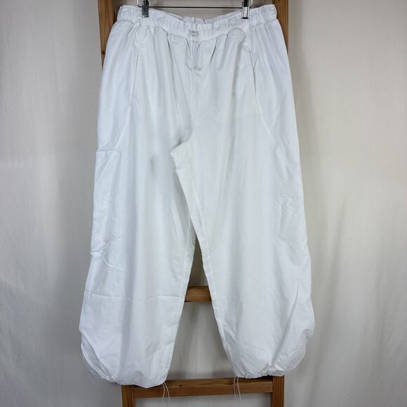Athleta Pants - NWT Athleta White Grace Warm Up Pants Drawstring Ankle #1368 Size 1X
